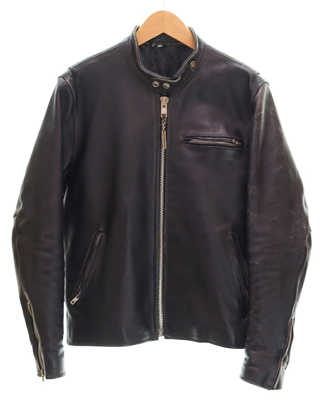 【中古】US US古着 FREEDOM Single Leather Riders Jacket フリーダム シングル レザー ライダース ジャケット 34 ジャケット ブラック SSサイズ 103MT-4719|ドンドンサガール