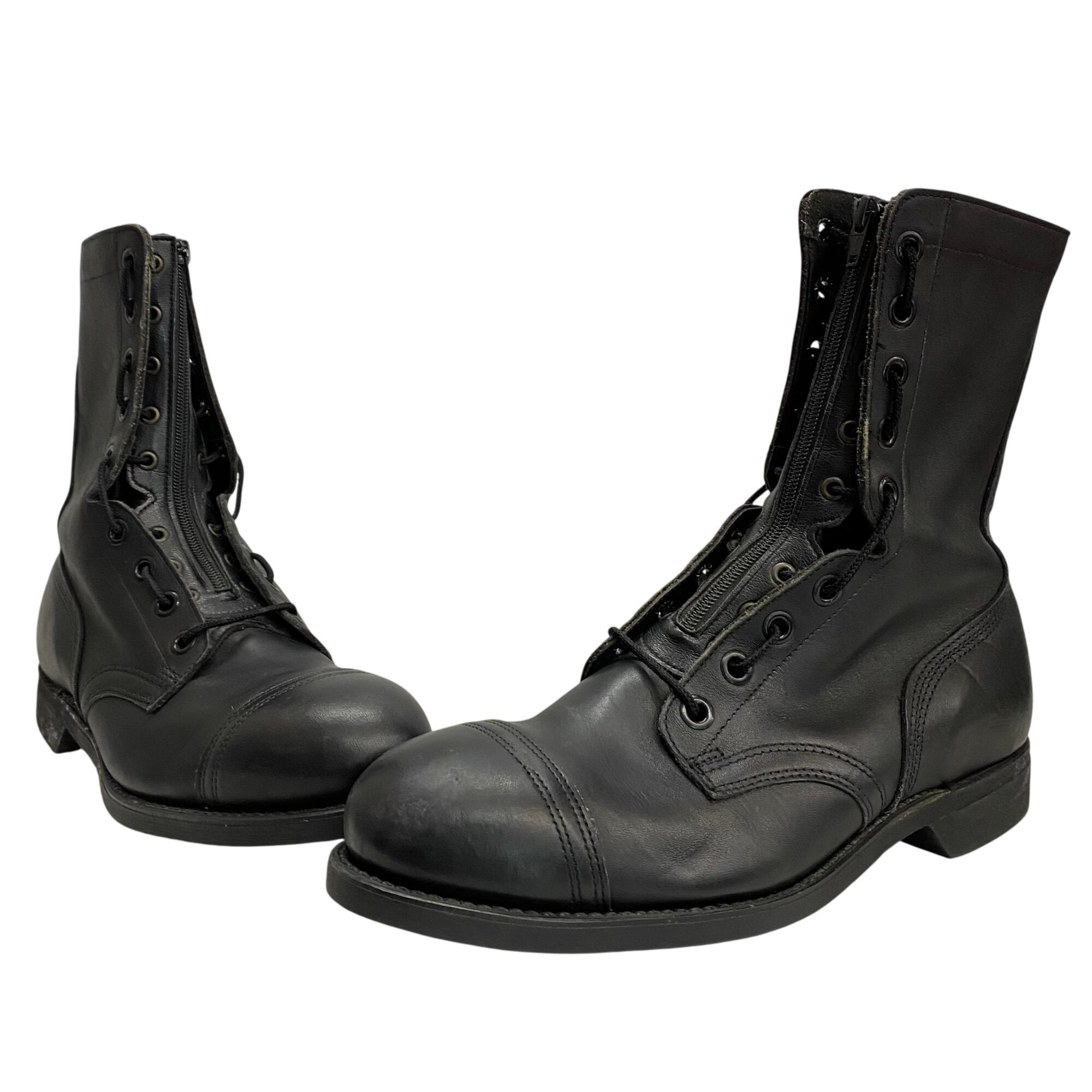 【中古】ミリタリー MILITARY 90\u0027s US.ARMY 1991年製 フロントジップブーツ コンバットブーツ なめし革 US10 1/2 メンズ靴 ブーツ 余分の物 黒いこと 28.5珊大きさ 201-shoes1766 VB