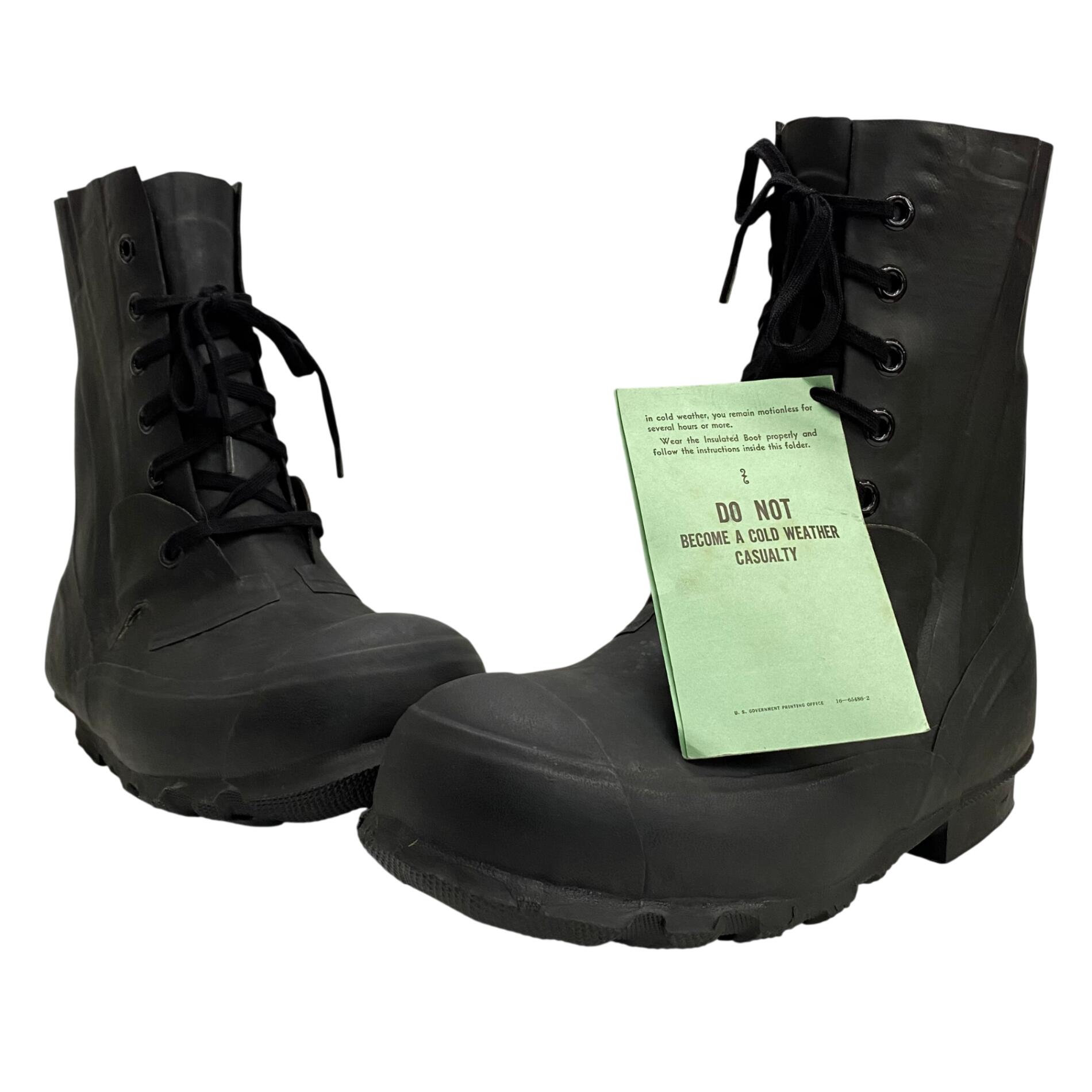 【中古】ミリタリー MILITARY US.ARMY ミッキーマウスブーツ ラバーブーツ US7W メンズ靴 ブーツ その他 ブラック 25.0cmサイズ 201-shoes1767 VB｜ドンドンサガール