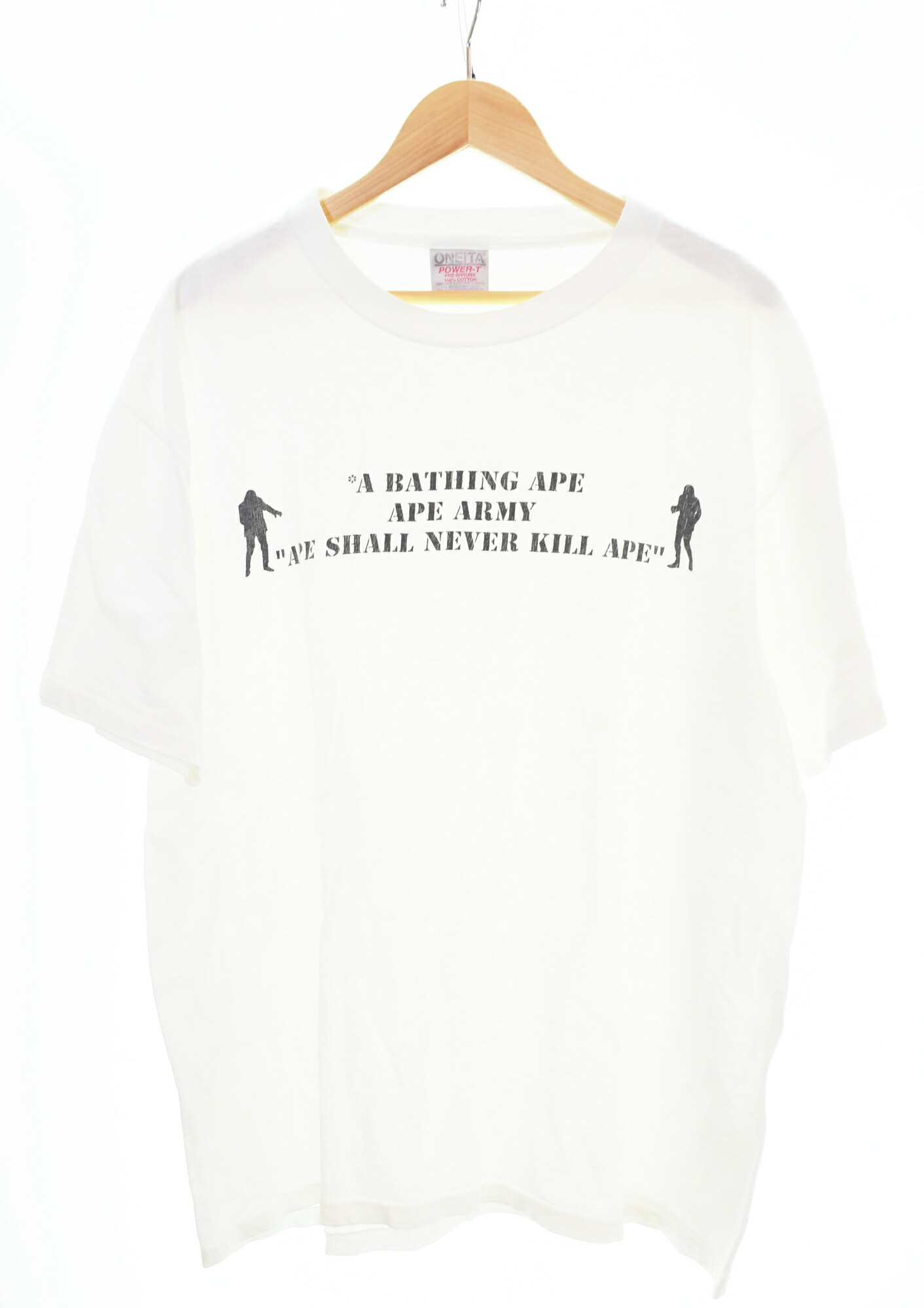 【中古】ア ベイシング エイプ A BATHING APE ONEITA グラフィックTEE ティーシャツ 白いこと 103MT-4758