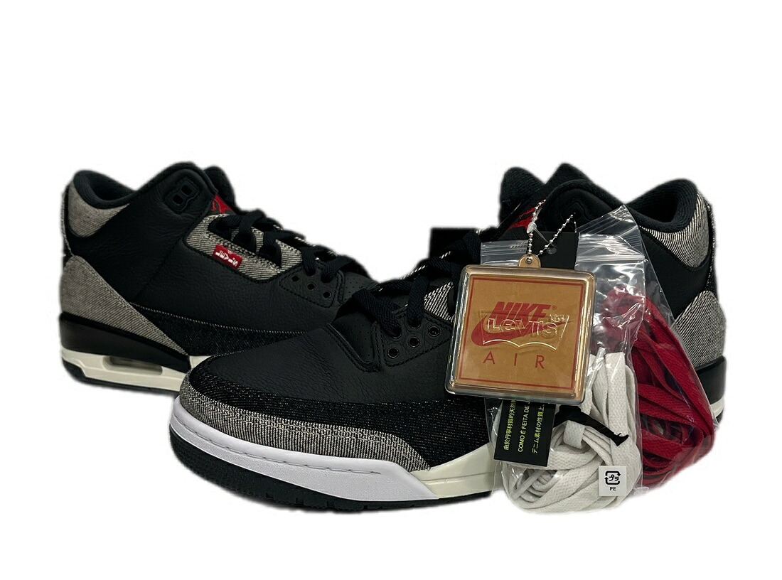 【中古】ジョーダン JORDAN Nike Air Jordan 3 Retro SP Black and White LEVI\u0027S Tab リーヴァイズジーンズ ナイキ エアジョーダン3 レトロ SP 黒いこと アンド 白いこと IR0914-400 メンズ靴 スニーカー 黒いこと 29糎 101sh-2690