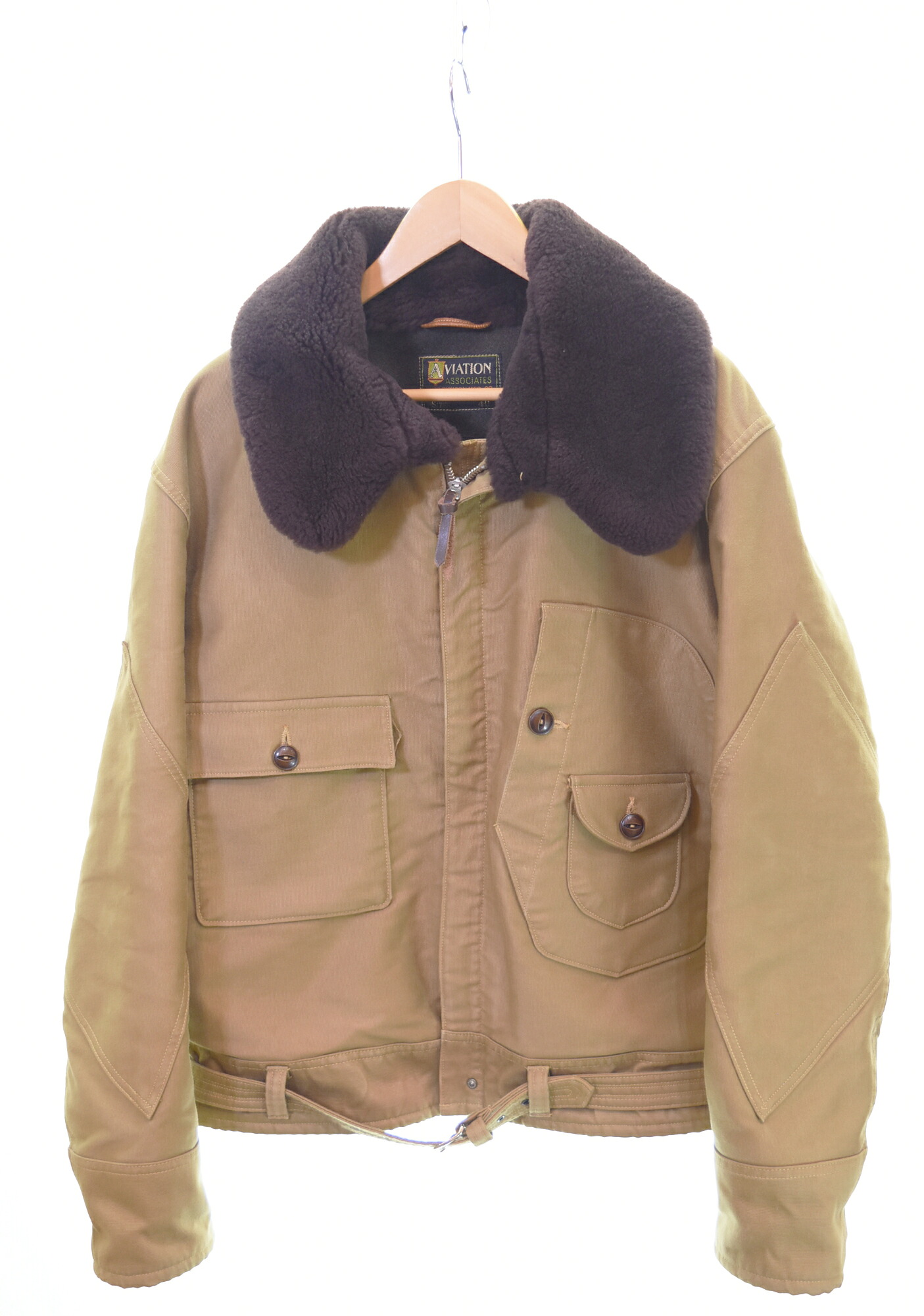 【中古】バズリクソンズ BUZZ RICKSON\u0027S JUNGLE CLOTH FLYING JACKETジャングルクロスフライングジャケット  BR12536 40 上衣 カーキ 103MT-4768