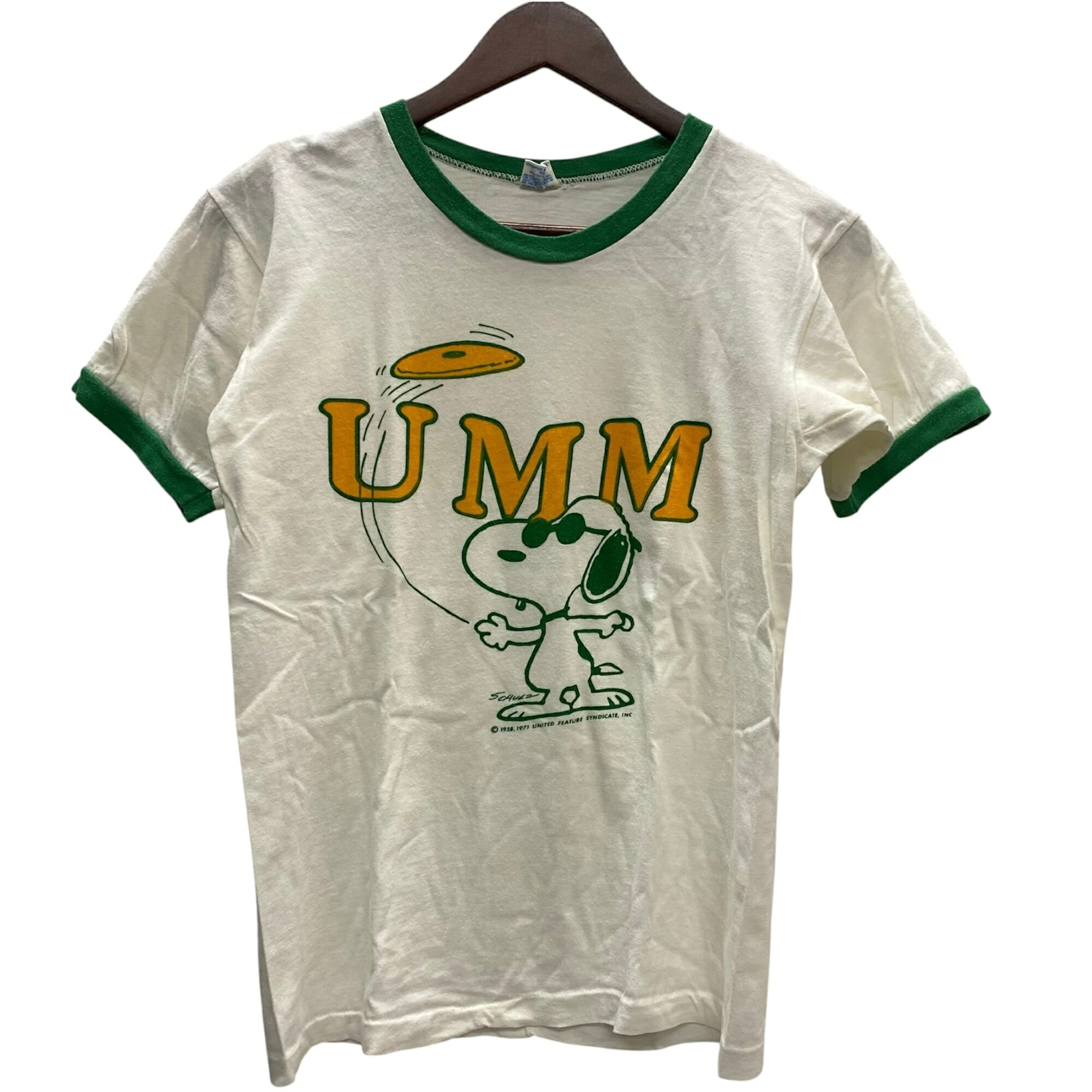 【中古】はやりっ児 Champion 70\u0027s USA製 赤ちょうちん曳き船 おせっかい リンガー ティーシャツ 白いこと M大きさ 201MT-6113 VB
