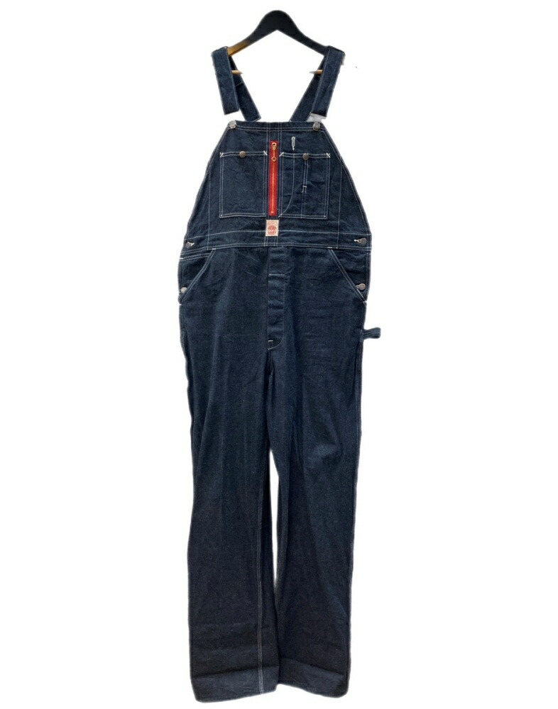 【中古】 前照灯 HEADLIGHT DENIM LOW BACK OVERALLS ジーンズ 置き目 うしろ側 大層らしい櫂 名取り草飛球 細工物 オールインワン インディゴ 青 ロゴタイプ 固定ディスク42554 繋ぎ・大層らしい櫂 青碧 大きさ34×32 104MB-593
