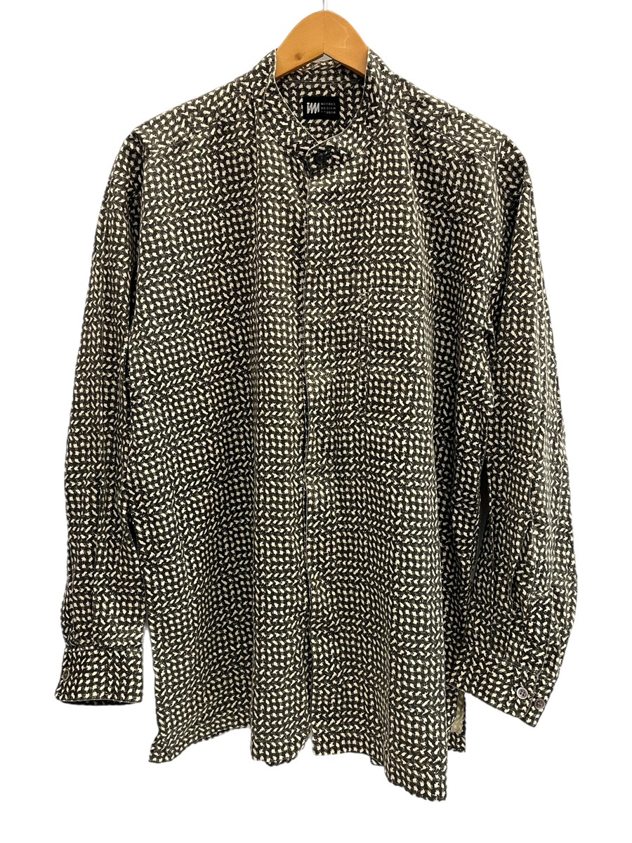 【中古】イッセイミヤケ ISSEY MIYAKE IM MIYAKE DESIGN STUDIO 総柄 プルオーバー 深緑 長袖プルオーバー カーキ L大きさ 101MT-6387