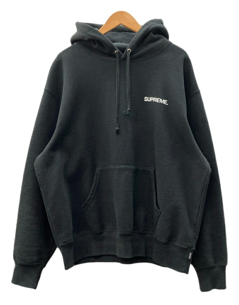 【中古】 シュプリーム SUPREME 24SS Immortal Hooded Sweatshirt イモータル フーディー トレーナー ティーシャツ パーカー 裏起毛 黒 アノラック ロゴタイプ 黒いこと M大いさ 104MT-3294