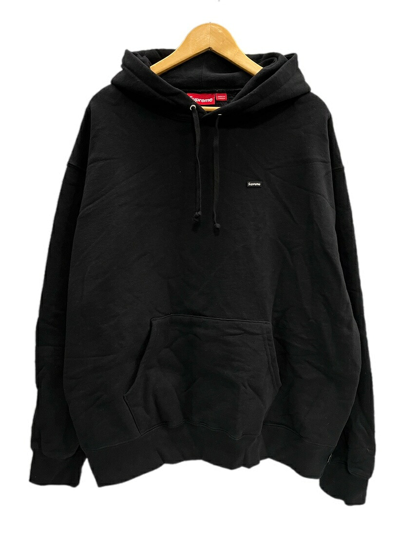 【中古】シュプリーム SUPREME 25AW Small Box Hooded Sweatshirt スモール ボックス席 ロゴタイプ フーディー 汗水 プルオーバー 黒 XL アノラック 黒いこと LL大きさ 101MT-6402