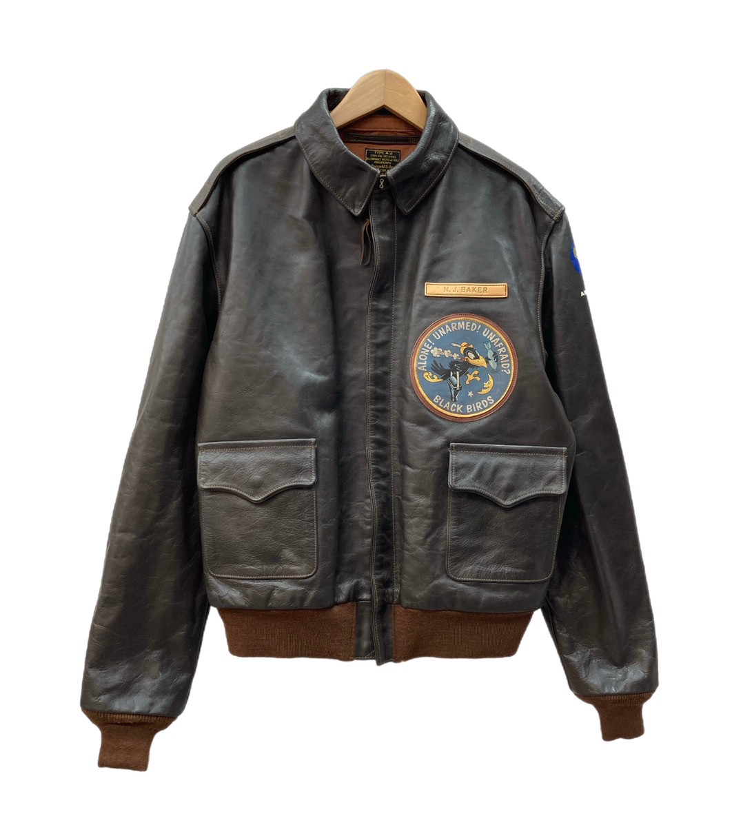 【中古】 トイズマッコイ TOYS McCOY TYPE A-2 Military MARILYN MONROE マリリンモンロー 航空 なめし革上衣 ミリタリー えの具 赤銅色 TMJ1713 大きさ44 上衣 刷り上げる 赤銅色 104MT-3221