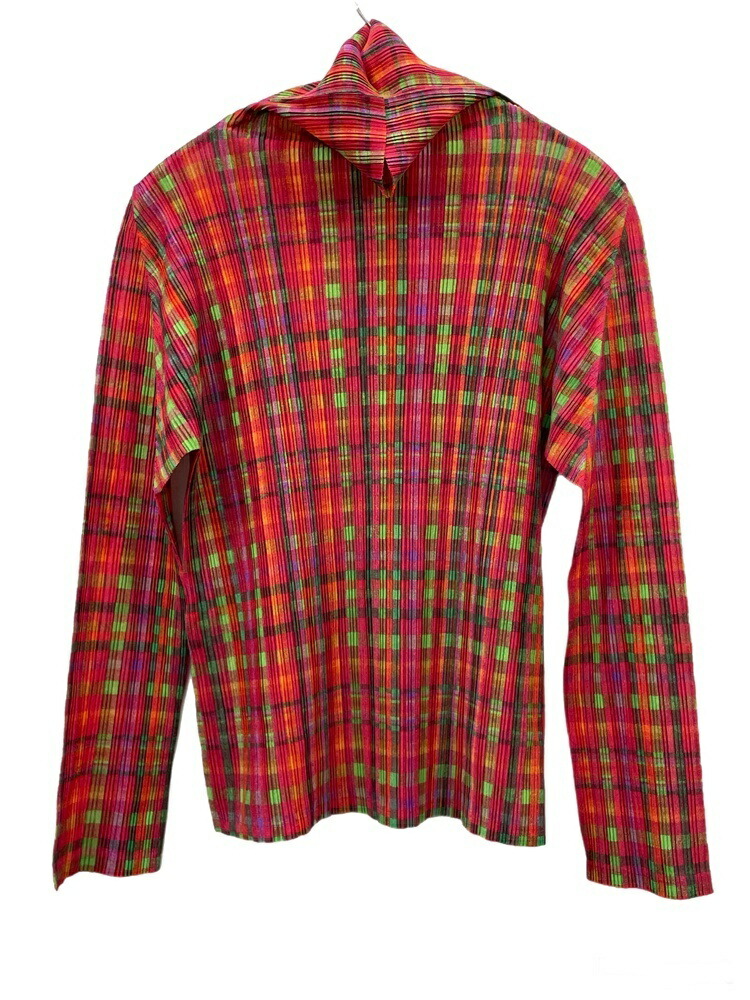【中古】イッセイミヤケ ISSEY MIYAKE PLEATS PLEASE 筋目 プリーズ 読み合わせる タートルネック カットソー PP91-FK303 長袖 マルチ色合い 3 601LT-39