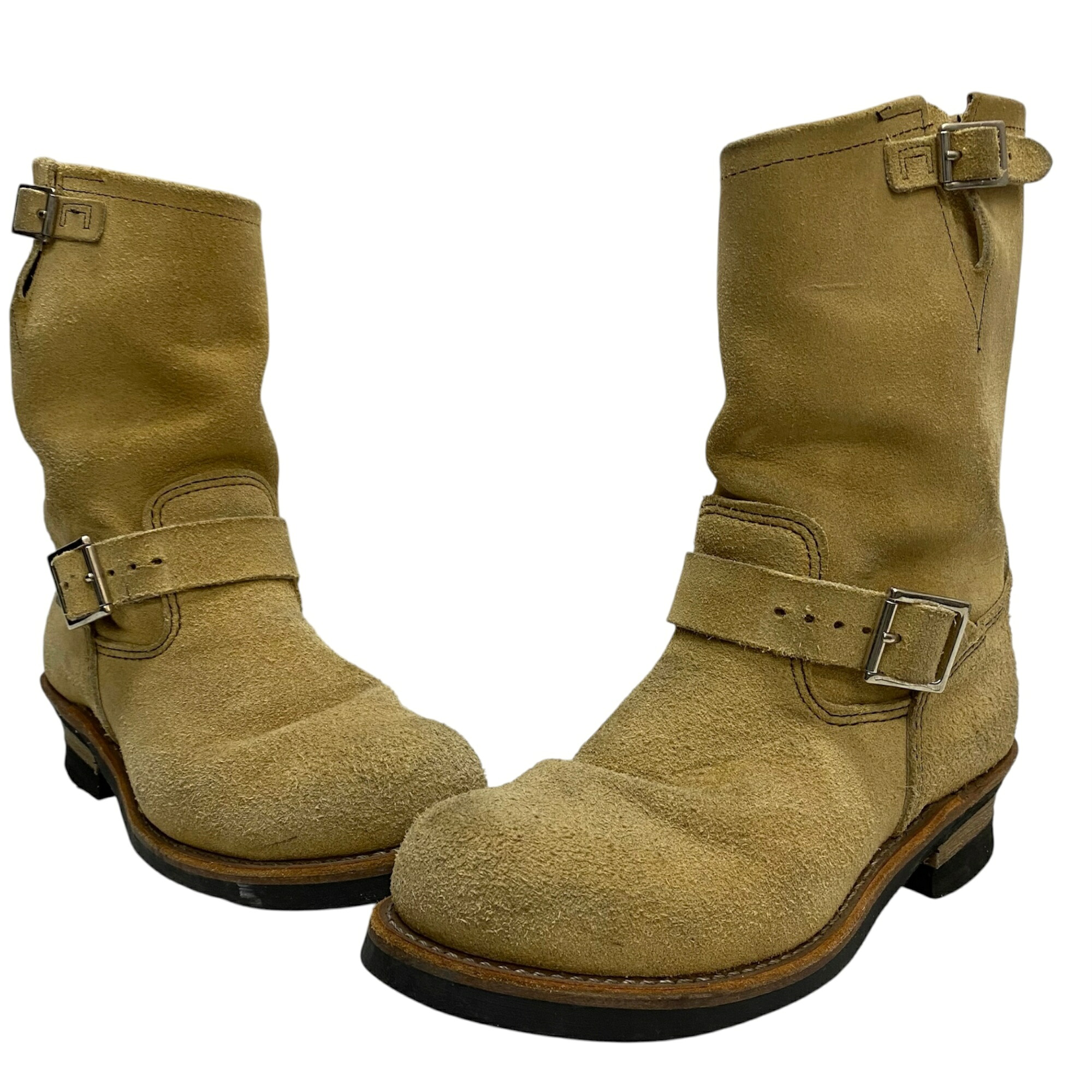 【中古】レッドウィング RED WING スエードクロス 科学技術者ブーツ 9.5D 8268 メンズ靴 ブーツ 科学技術者 ベージュ 27.5珊大きさ 201-shoes1805 VB