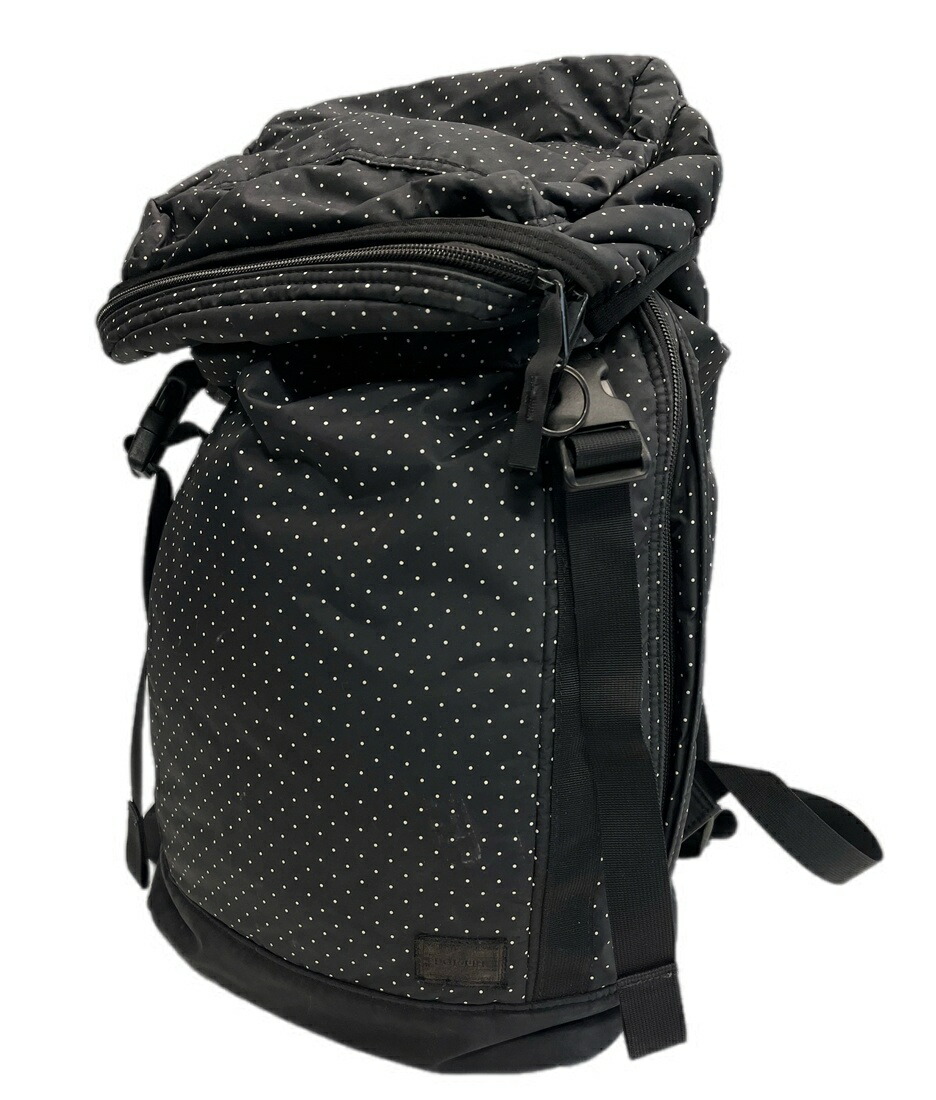 【中古】ヘッドポーター HEAD PORTER BLACK BESUTY ブラックビューティー ドット柄 黒 バッグ メンズバッグ バックパック・リュック ブラック 101bag-260|ドンドンサガール