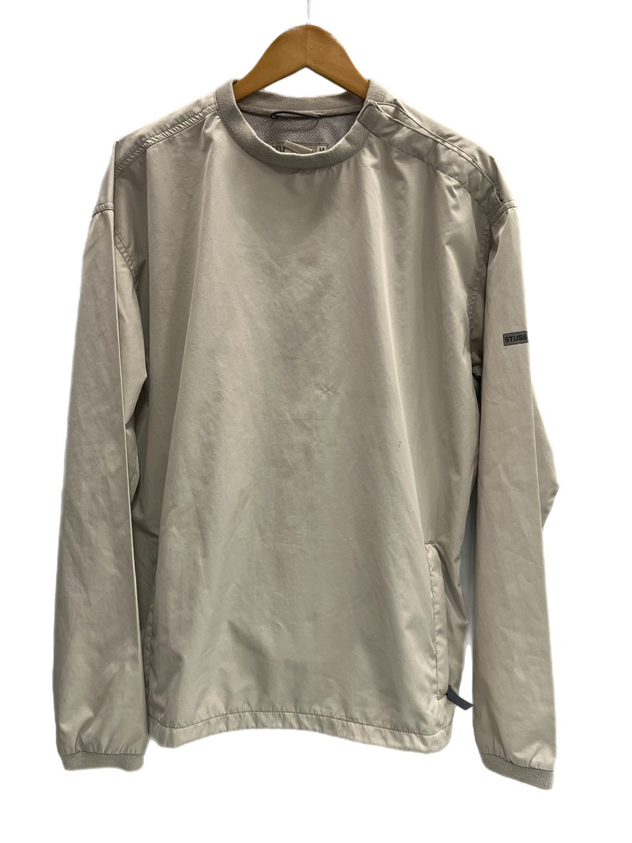 【中古】ステューシー STUSSY stussy fitness nylon pullover ナイロン プルオーバー ジャケット アイボリー ジャケット ベージュ Mサイズ 101MT-6444｜ドンドンサガール