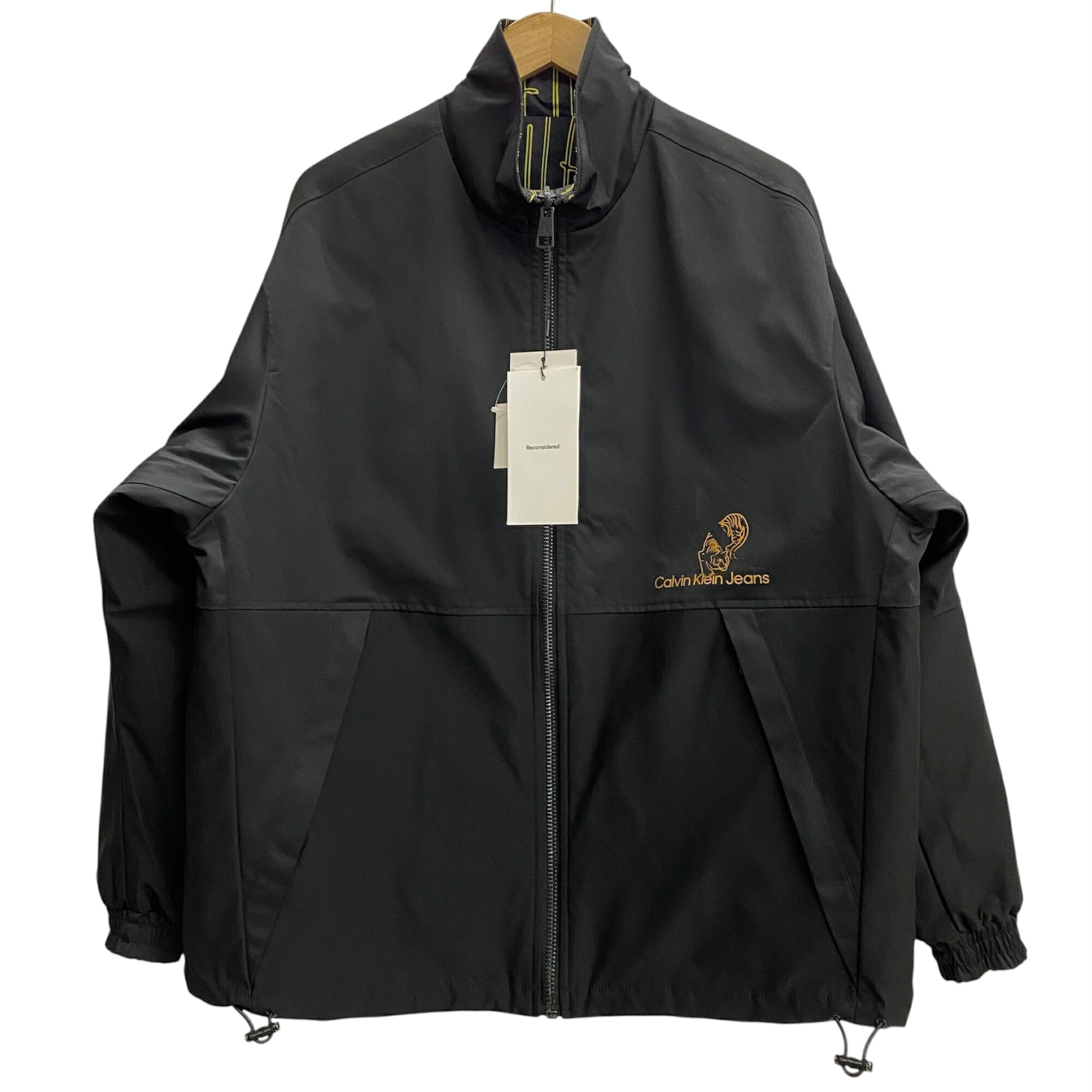 【中古】カルバンクライン Calvin Klein Jeans ポリエステル 中綿 リバーシブルジャケット J319937 ジャケット ブラック Sサイズ 201MT-6245|ドンドンサガール