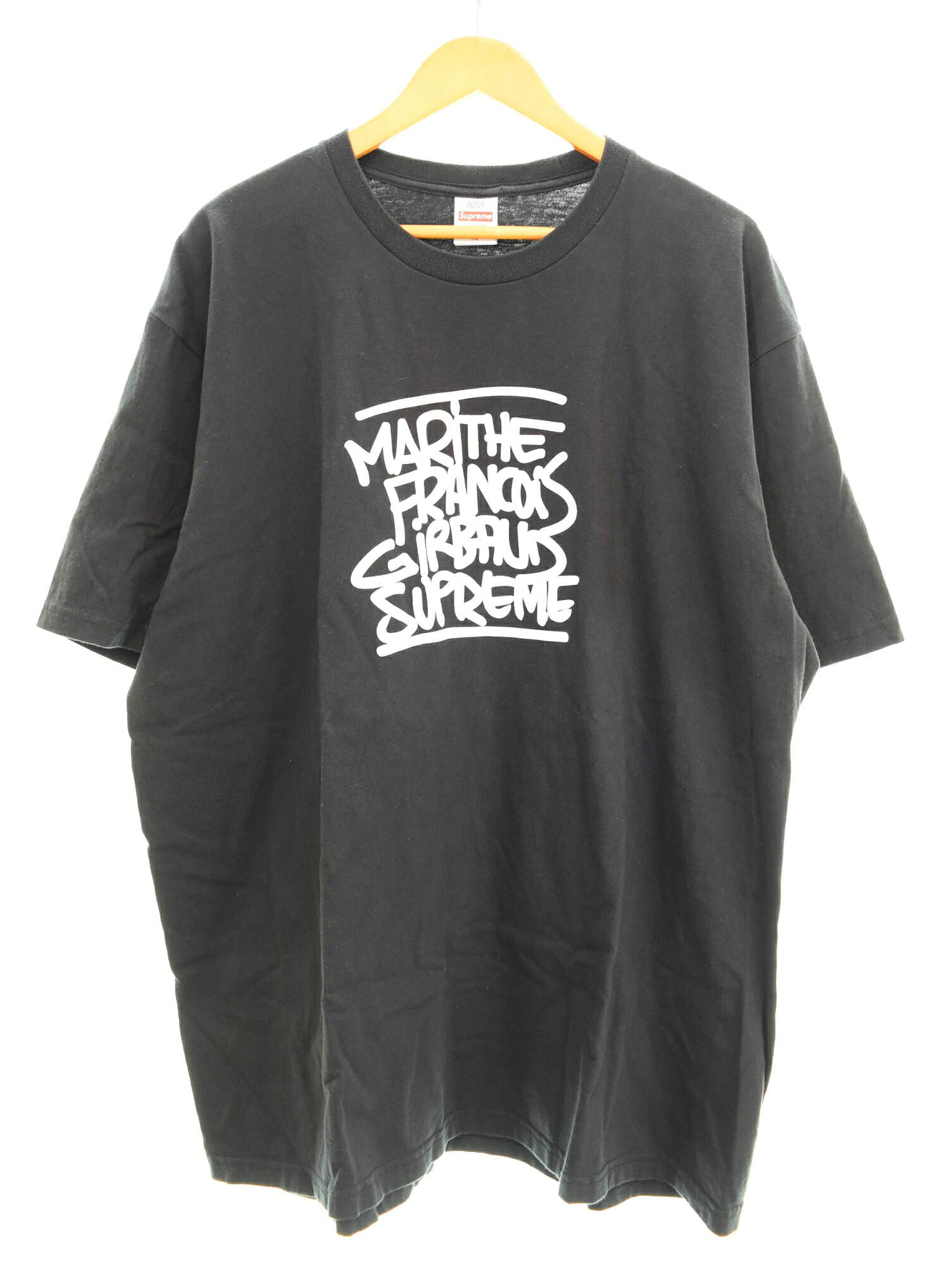 【中古】シュプリーム SUPREME &times; Marithe + Francois Girbaud 25SS マリテ フランソワジルボー 半袖 カットソー ロゴプリント XL Tシャツ ブラック LLサイズ 103MT-4925｜ドンドンサガール