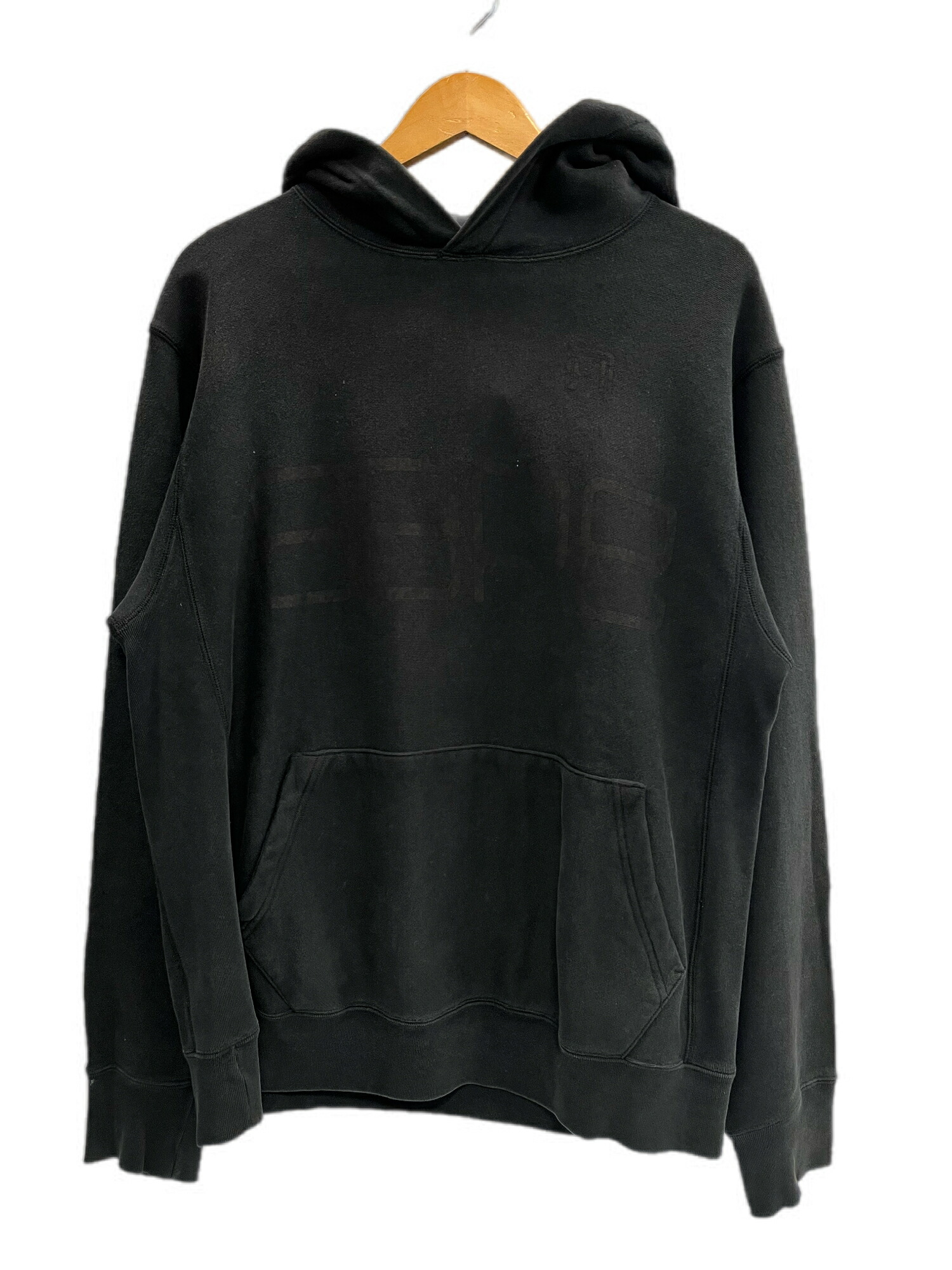 【中古】ア ベイシング エイプ A BATHING APE 90s～00s 初期タグ BAPEロゴ プルオーバー 黒 パーカ ブラック Mサイズ 101MT-6517｜ドンドンサガール