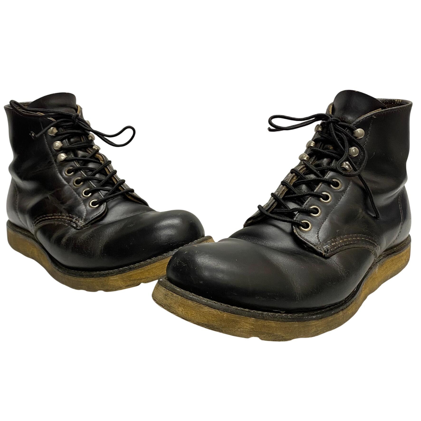 【中古】レッドウィング RED WING 90's 96年製 6-inch Classic Round 8 1/2D 8165 メンズ靴 ブーツ ワーク ブラック 26.5cmサイズ 201-shoes1856 VB|ドンドンサガール