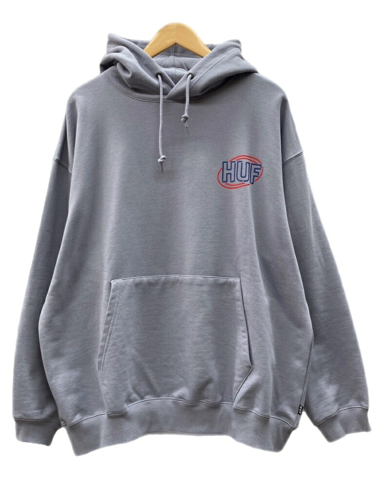 【中古】 ハフ HUF 25AW PROMO HOODIE プロモ フーディー プルオーバー プリント 広告 看板 パーカー ラベンダー 紫 パーカ ロゴ パープル XLサイズ 104MT-3452|ドンドンサガール