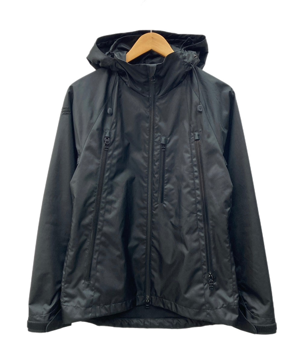【中古】 ナリフリ narifuri 2layered mountain parka 2レイヤー マウンテンパーカー ベンチレーション バックポケット 止水ファスナー 黒 NF553 ジャケット 無地 ブラック 104MT-3421|ドンドンサガール