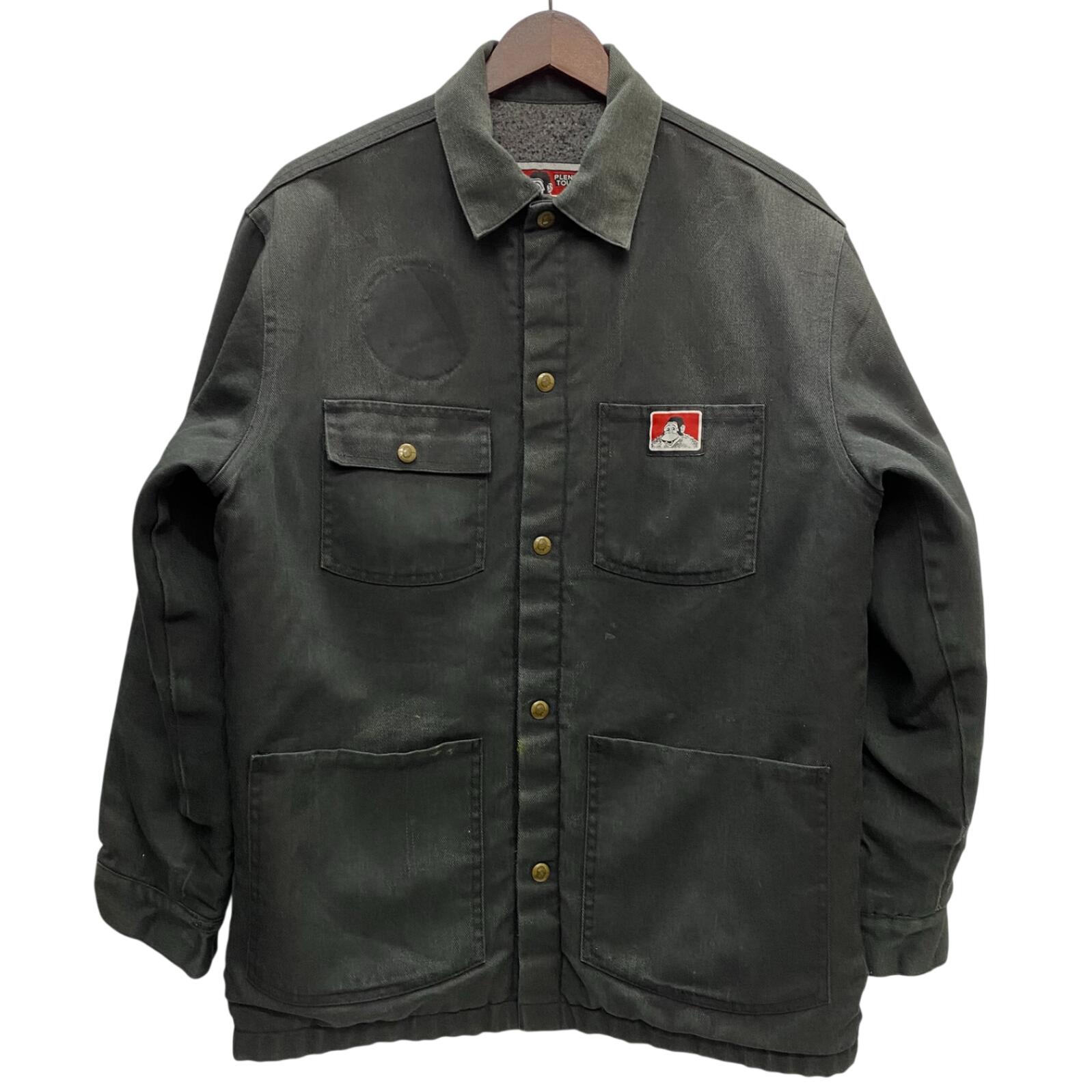 【中古】ベン デイビス BEN DAVIS 90's USA製 カバーオール ブランケットライナー ジャケット ブラック Mサイズ 201MT-6300 VB｜ドンドンサガール