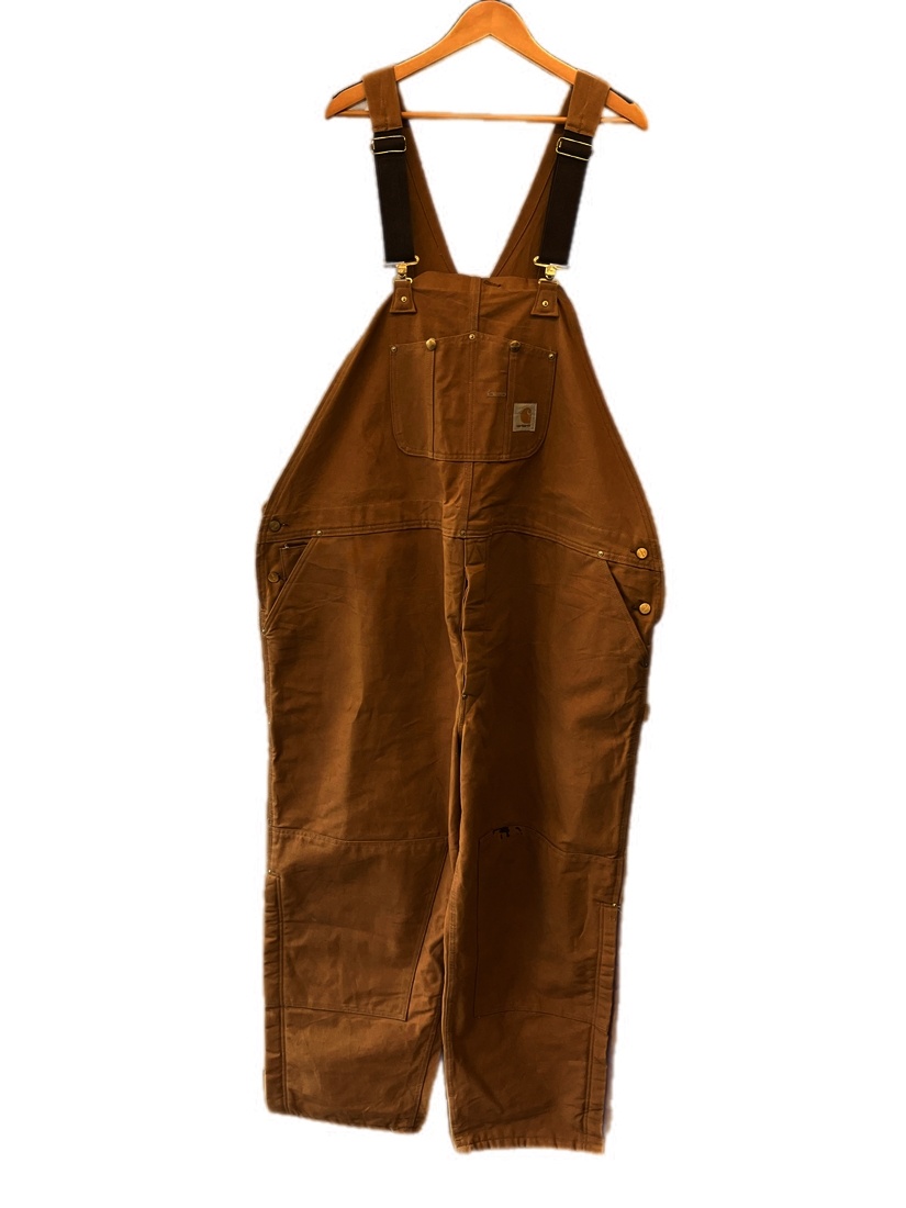 【中古】カーハート Carhartt ダブルニー ダック オーバーオール 茶 つなぎ・オーバーオール ブラウン 54&times;30 101MB-1094｜ドンドンサガール