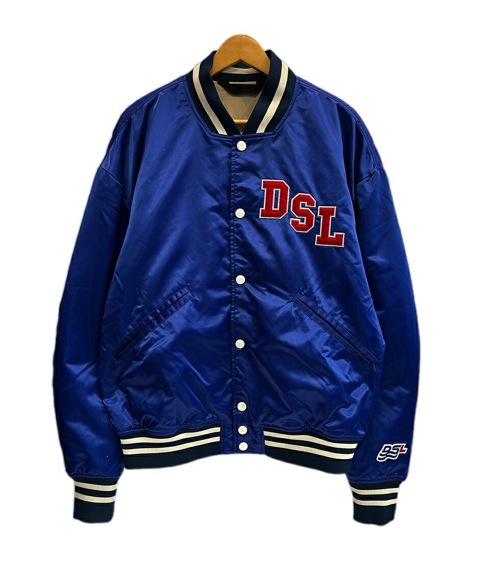 【中古】ディーゼル DIESEL 21AW Vercity Bomber Jacket バーシティー ボンバー ジャケット J-BULC 青 0BBAG XL ジャケット ブルー LLサイズ 101MT-6580｜ドンドンサガール 8,580円