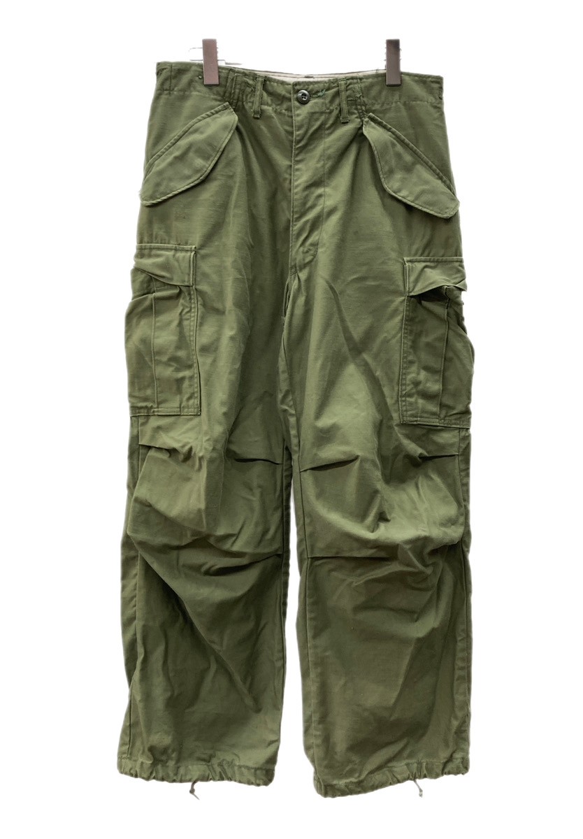【中古】 ミリタリー Military 70s 70年代 U.S.ARMY M-65 フィールドパンツ WINFILD アメリカ軍 Vintage ヴィンテージ 緑 無地 DSA100-74-C-0084 カーゴパンツ カーキ SMALL-REGULAR 104MB-646|ドンドンサガール