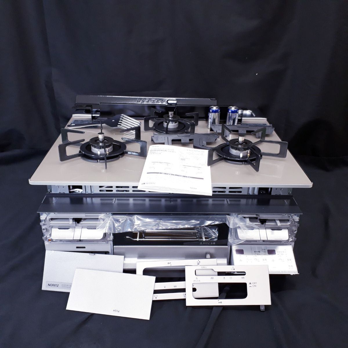 LPガス ガステーブル 2019年製 幅59cm NG80QVM ノーリツ 水無片面焼き