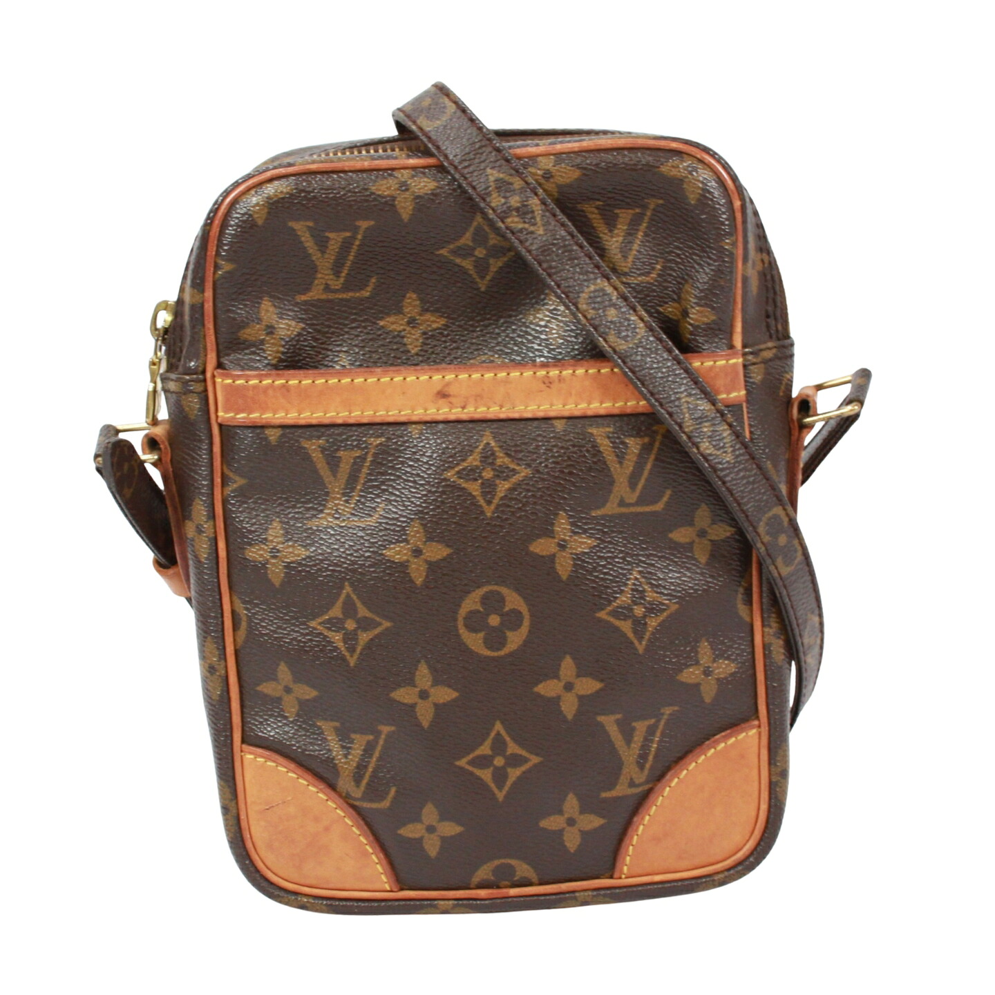 LOUIS VUITTON ルイ・ヴィトン LV モノグラム ダヌーブ M45266 ショルダーバッグ 斜めかけショルダー ショルダー モノグラムキャンバス ブラウン VINTAGE ヴィンテージ 【中古】 レディース 送料無料｜買取道JJブランド専科　店 58,080円