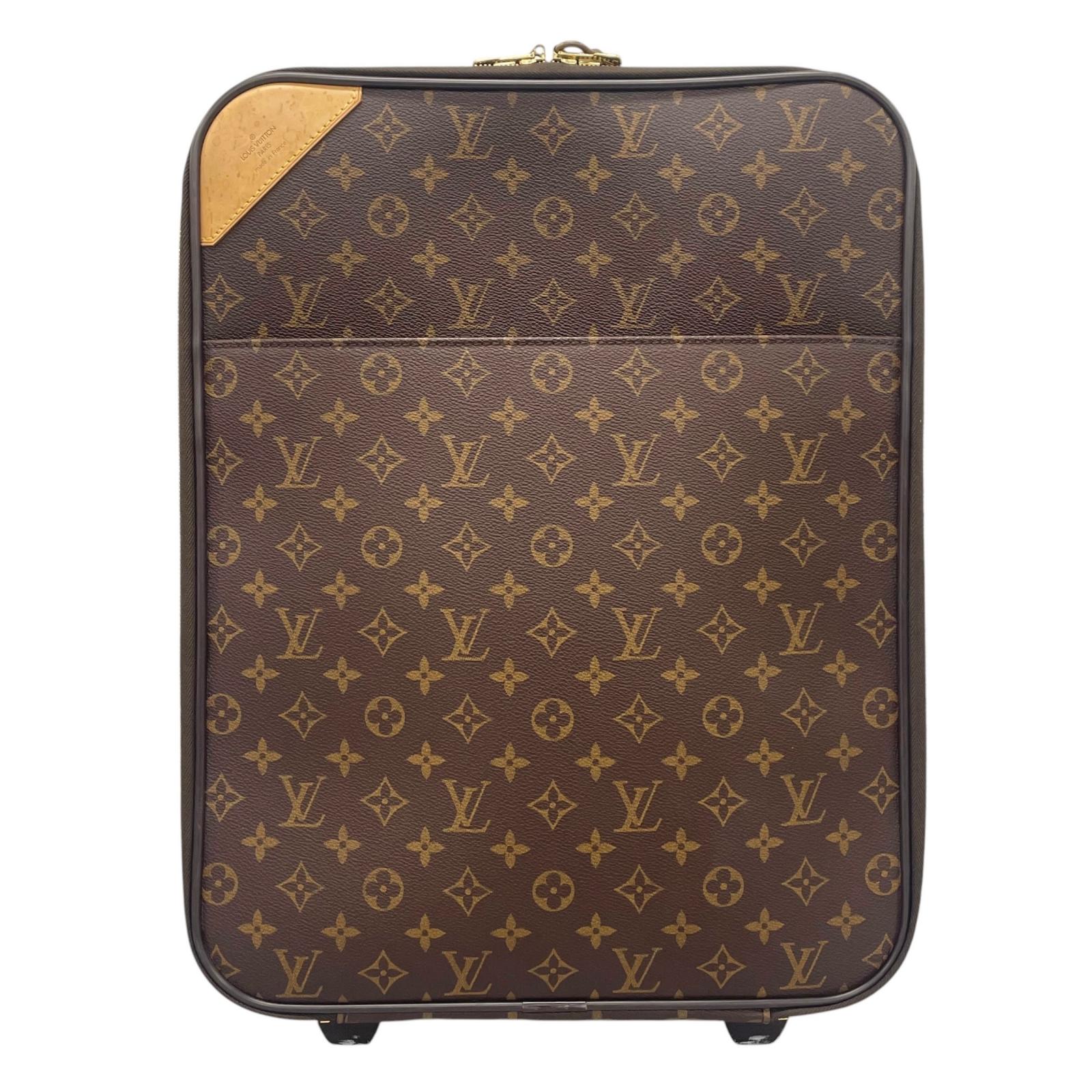 LOUIS VUITTON ルイ・ヴィトン LV ペガス45 モノグラム M23293 キャリーバッグ モノグラムキャンバス ブラウン VINTAGE ヴィンテージ【中古】 ユニセックス 送料無料｜買取道JJブランド専科　店