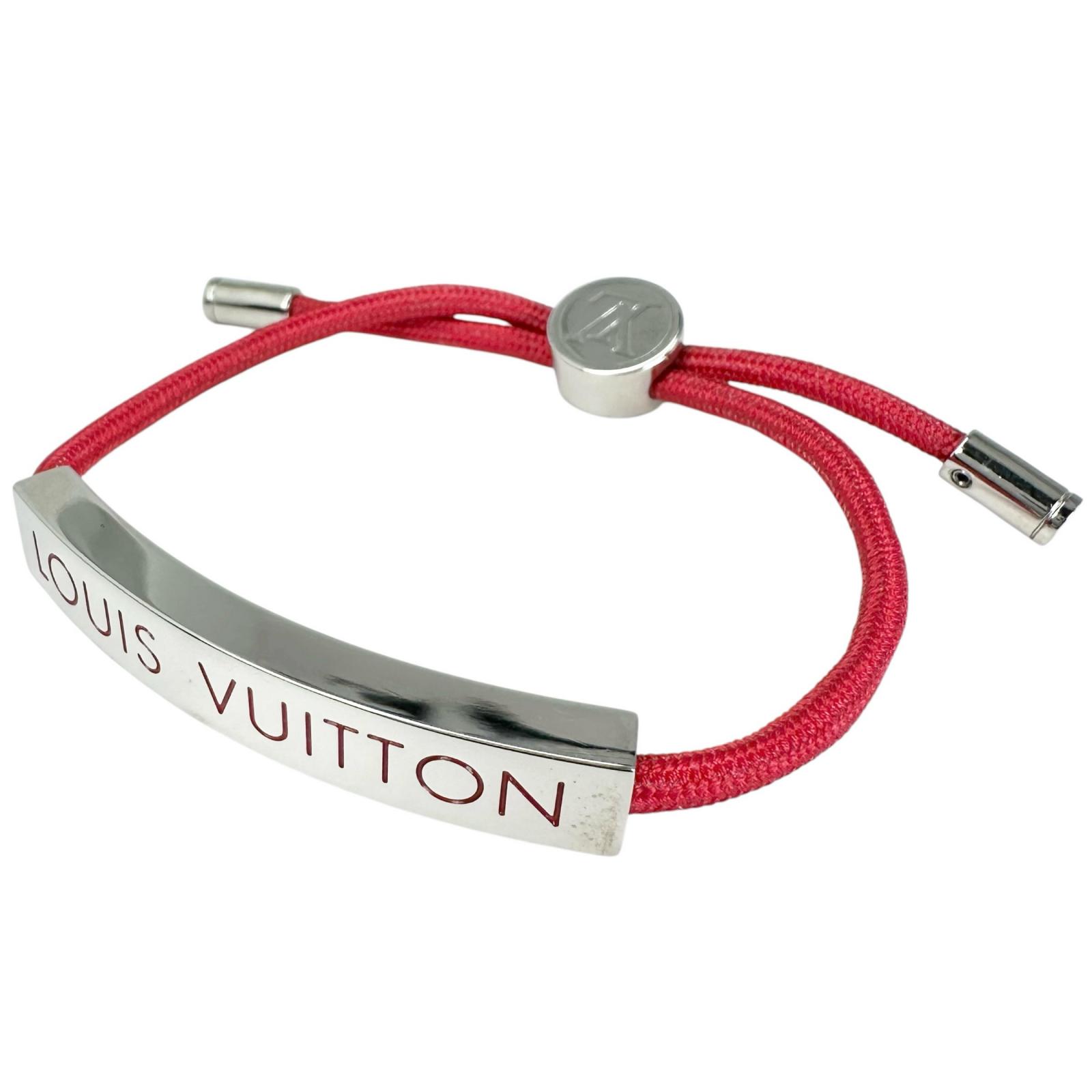LOUIS VUITTON ルイ・ヴィトン ブラスレ・LVスペース M67418 ブレスレット メッキ レッド/シルバー VINTAGE ヴィンテージ【中古】 ユニセックス 送料無料｜買取道JJブランド専科　店