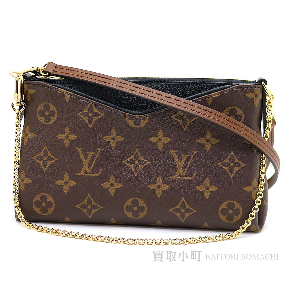 KAITORIKOMACHI: Take Louis Vuitton M41639 パラスクラッチモノグラムノワールグレインカーフ 2WAY shoulder bag clutch bag ...