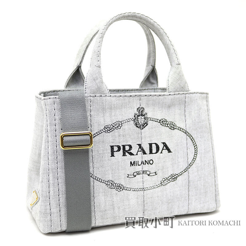 Prada Denim Tote Bag Small White Silkscreen Print Logo Triangle 2way ショルダーバッグハンドバッグカナパ 1bg439 Aj6 F0009 Bianco Prada Denim Tote Bag Small White Silkscreen Print Logo Triangle 2way ショルダーバッグハンドバッグカナパ 1bg439 Aj6 F0009 Bianco