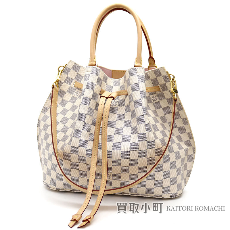 KAITORIKOMACHI: Louis Vuitton N41579 ジロラッタダミエアズールドローストリングバケットバッグトートバッグ 2WAY shoulder bag LV ...