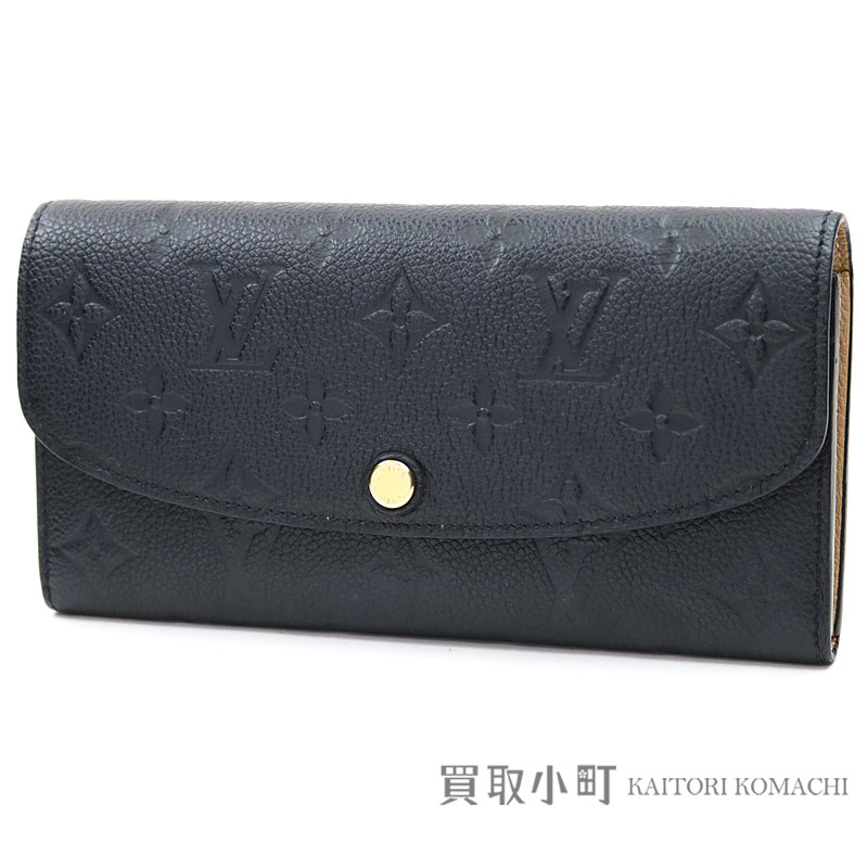 KAITORIKOMACHI: Fastener long wallet wallet black leather LV EMILIE WALLET MONOGRAM EMPREINTE ...