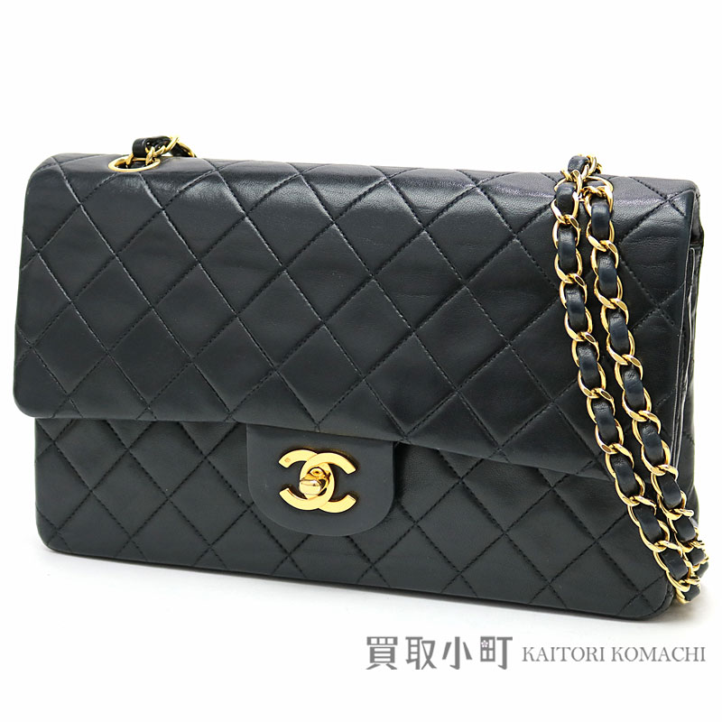 Chanel Matelasse 25 Classic Flap Bag Black Lambskin Gold Metal Ings Medium W Chain Shoulder Constant Er Line