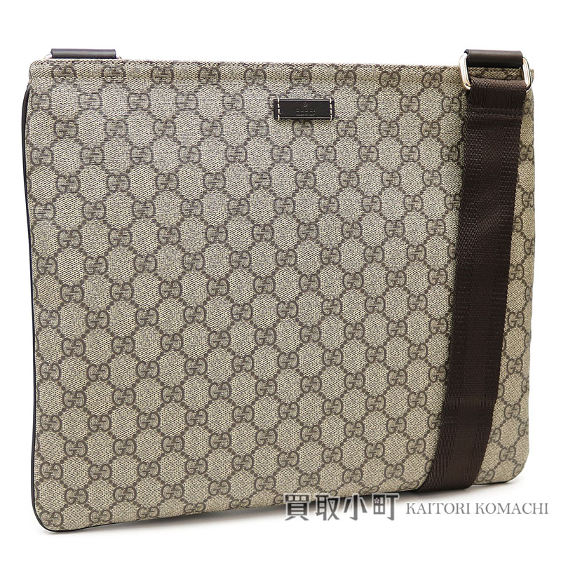 Kaitorikomachi Take Gucci Gg スプリームキャンバスフラット Take Gucci Gg スプリームキャンバスフラットメッセンジャーバッグベージュ X Dark Brown Crossbody Bag Slant Shoulder 201 446 Kgdin 8588 Supreme