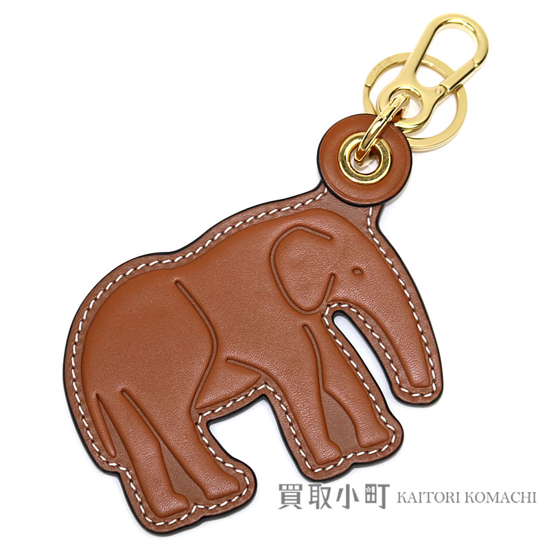 Kaitorikomachi Rakuten Global Market Loewe Elephant Leather Charm Loewe Elephant Leather Charm Tongue X Navy Blue Calfskin Noah S Ark Motif Animal Bag Key Ring 111 27 121