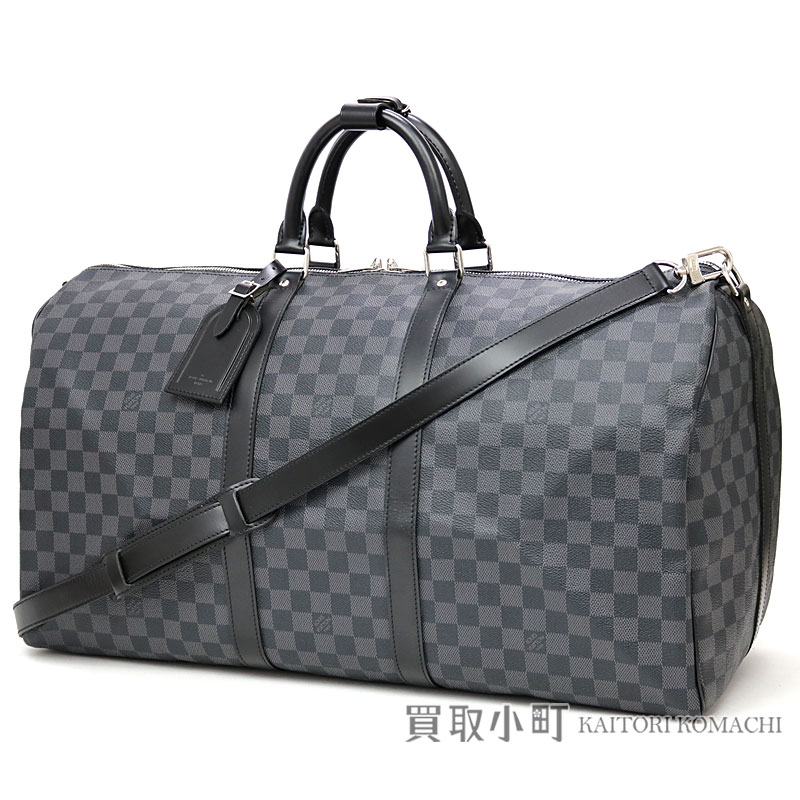 Boston Bag Trip Travel Key Poll 55 Lv Keepall Bandouliere Damier Graphite Belonging To Louis Vuitton N41413 Band Re Yell