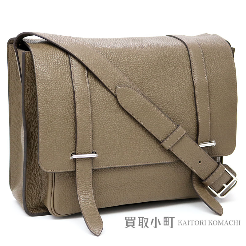 楽天市場 未使用品 エルメス Hermes スティーヴブザス35 トリヨンクレマンス トープ シルバー金具 メッセンジャーバッグ メンズショルダーバッグ 斜め掛け スティーブ ブサス T刻印 Hck Steve Besace 35 Taurillon Clemence Taupe Sランク 新品同様
