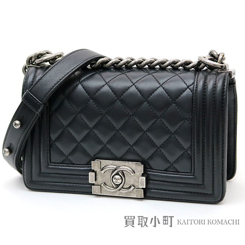 Chanel Boy Small Handbag Black Lambskin Flap Bag Chain Shoulder Quilting A67085 23 Fla Chanel Boy Small Handbag Black Lambskin Flap Bag Chain Shoulder Quilting A67085 23 Fla