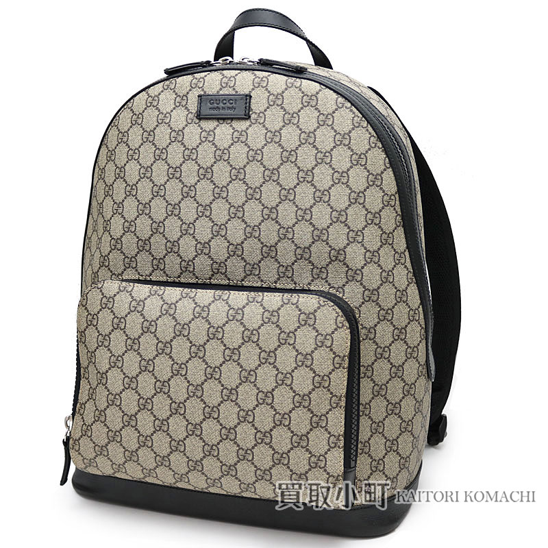 Kaitorikomachi 406370 Gucci Gg スプリームキャンバスバックパック 406370 Gucci Gg スプリームキャンバスバックパックベージュ X Black Rucksack Day Pack Men Klqax 9772 Supreme Backpack