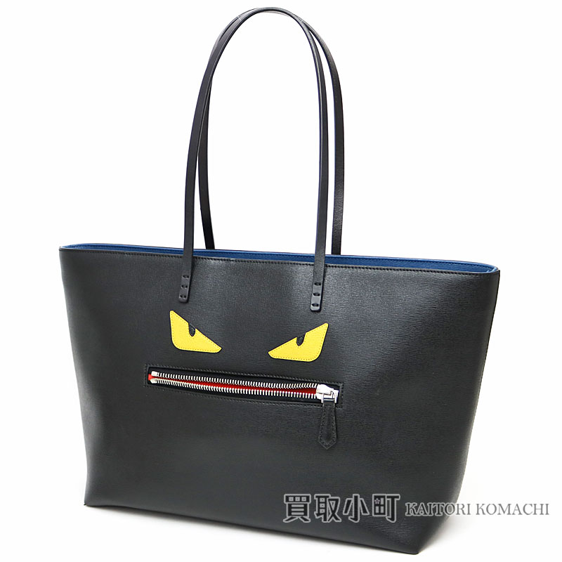 Fendi Bugs Monster Roll Bag Black Calf Leather Tote Ping Shoulder 8bh185 1bv F0u50 Eye Fendi Bugs Monster Roll Bag Black Calf Leather Tote Ping Shoulder 8bh185 1bv F0u50 Eye