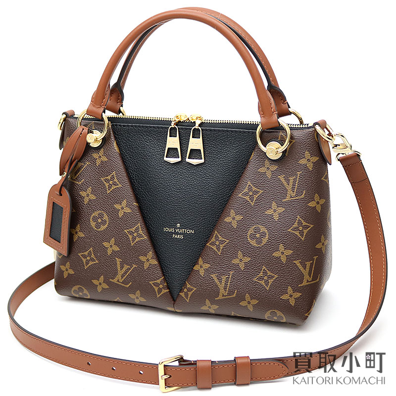 KAITORIKOMACHI: Take Louis Vuitton M43976 V Thoth BB モノグラムノワールグレインカーフブラックレザーショルダーバッグ 2WAY bag ...