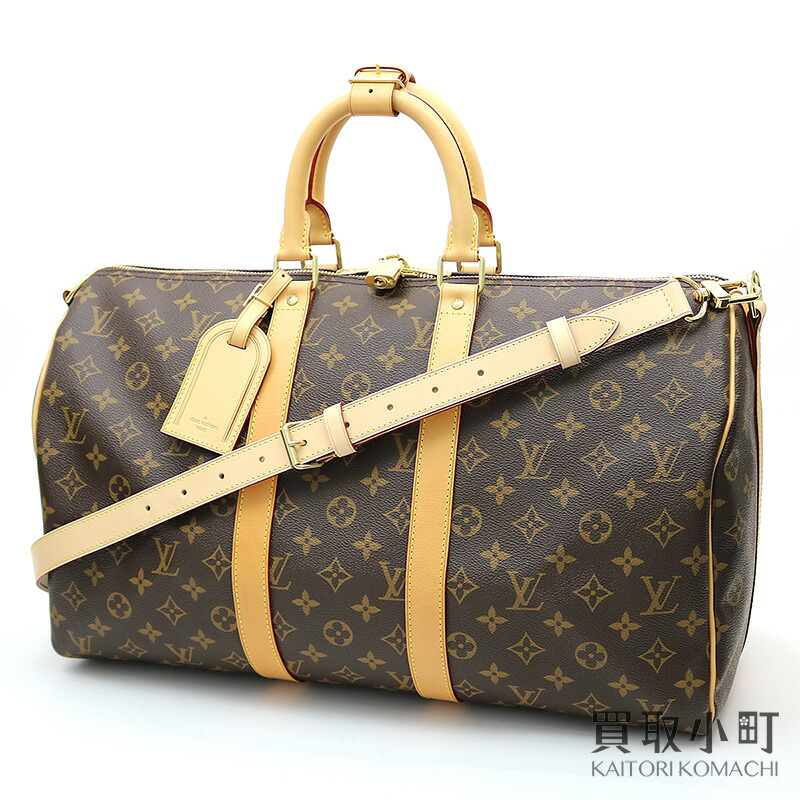 Boston Bag Traveling Travel Key Poll 45 Lv Keepall Bandouliere Monogram With The Louis Vuitton M41418 Band Re Yell