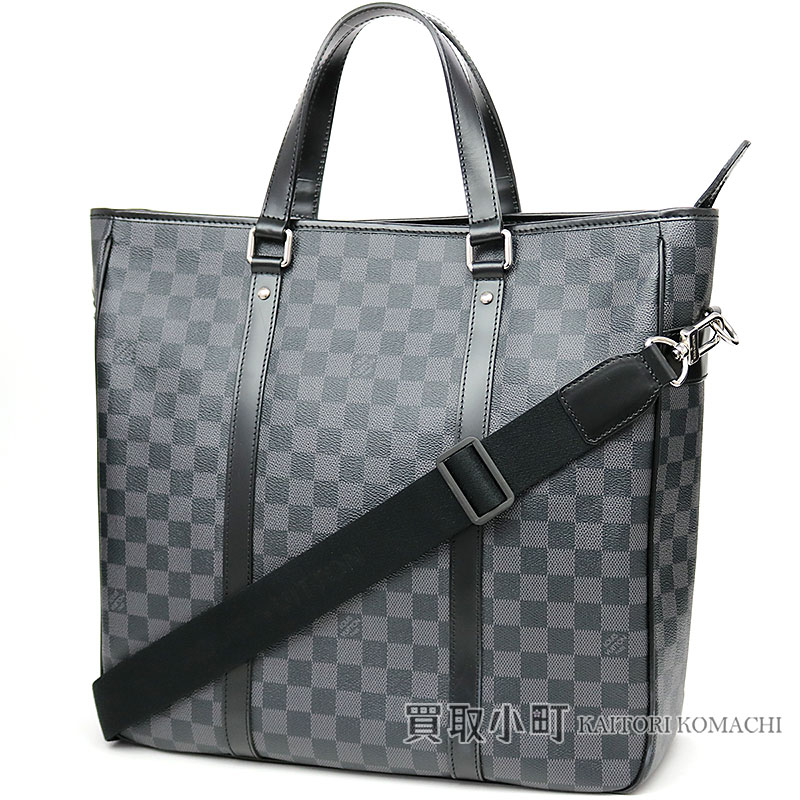 KAITORIKOMACHI: Louis Vuitton N51192 タダオダミエグラフィット 2WAY shoulder tote bag men length type black ...