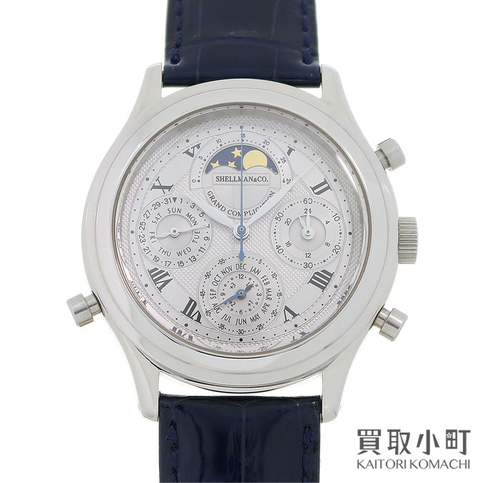 65 Off 送料無料 最大3 5万円offクーポン 中古 Watch Aラン Classic Complication Grand Ta 6770 H 男性用腕時計 革ベルト メンズウォッチ シルバー クオーツ クラシック グランドコンプリケーション Shellman 1 1 美品 シェルマン Sh