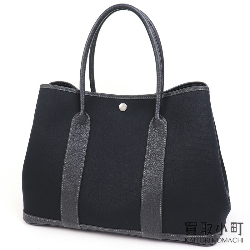 楽天市場】エルメス【HERMES】ガーデンパーティ36 グレー×ブラック 
