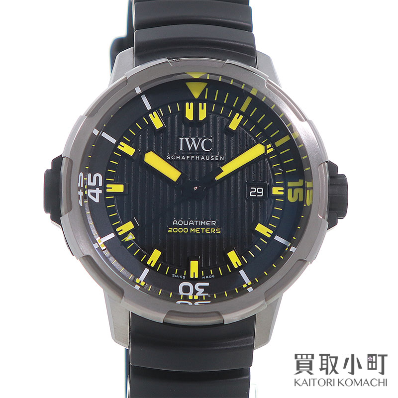 【最大1万円OFFクーポン! 4/20～】IWC シャフハウゼン アクアタイマー2000 オートマティック ダイバーズウォッチ ブラック ラバーベルト チタン メンズ ダイバーズウォッチ 自動巻き 男性用腕時計 Ref.IW358001 AQUATIMER AUTOMATI【中古】 698,000円