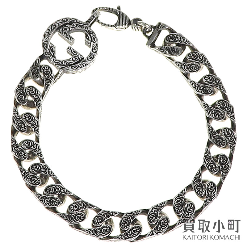 gucci 23 コレクション シルバー チェーン レリーフ ブレスレット