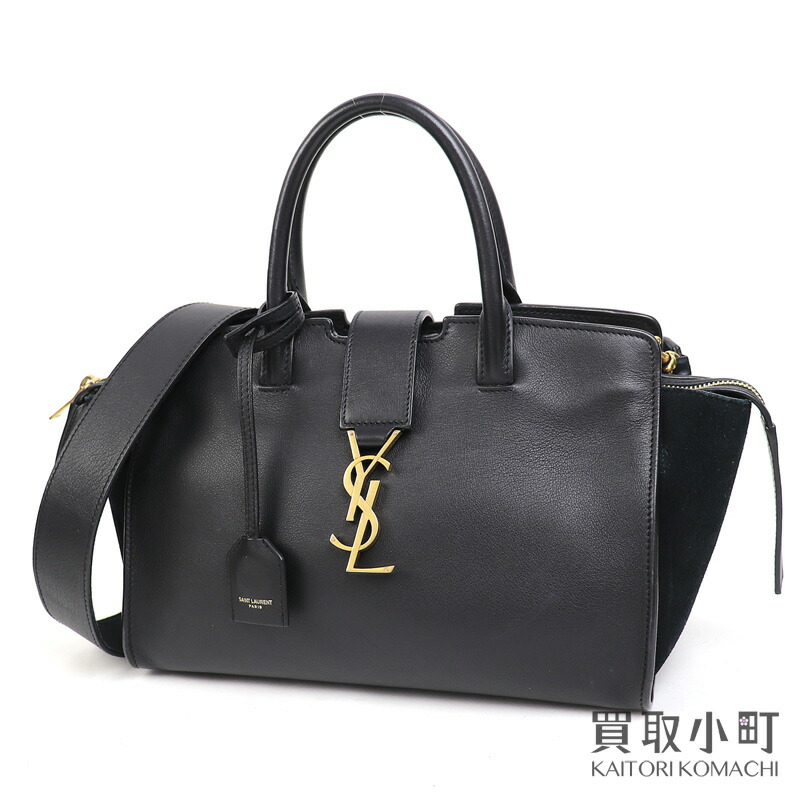 【楽天市場】【最大1万円OFFクーポン! 08/25〜】【美品】イヴ・サンローラン 【YVES SAINT LAURENT】 モノグラムサンローラン  ダウンタウンカバス スモール ブラック カーフレザー スエード YSLライン 2WAYショルダーバッグ 436832 BJ5XW 1000 ...